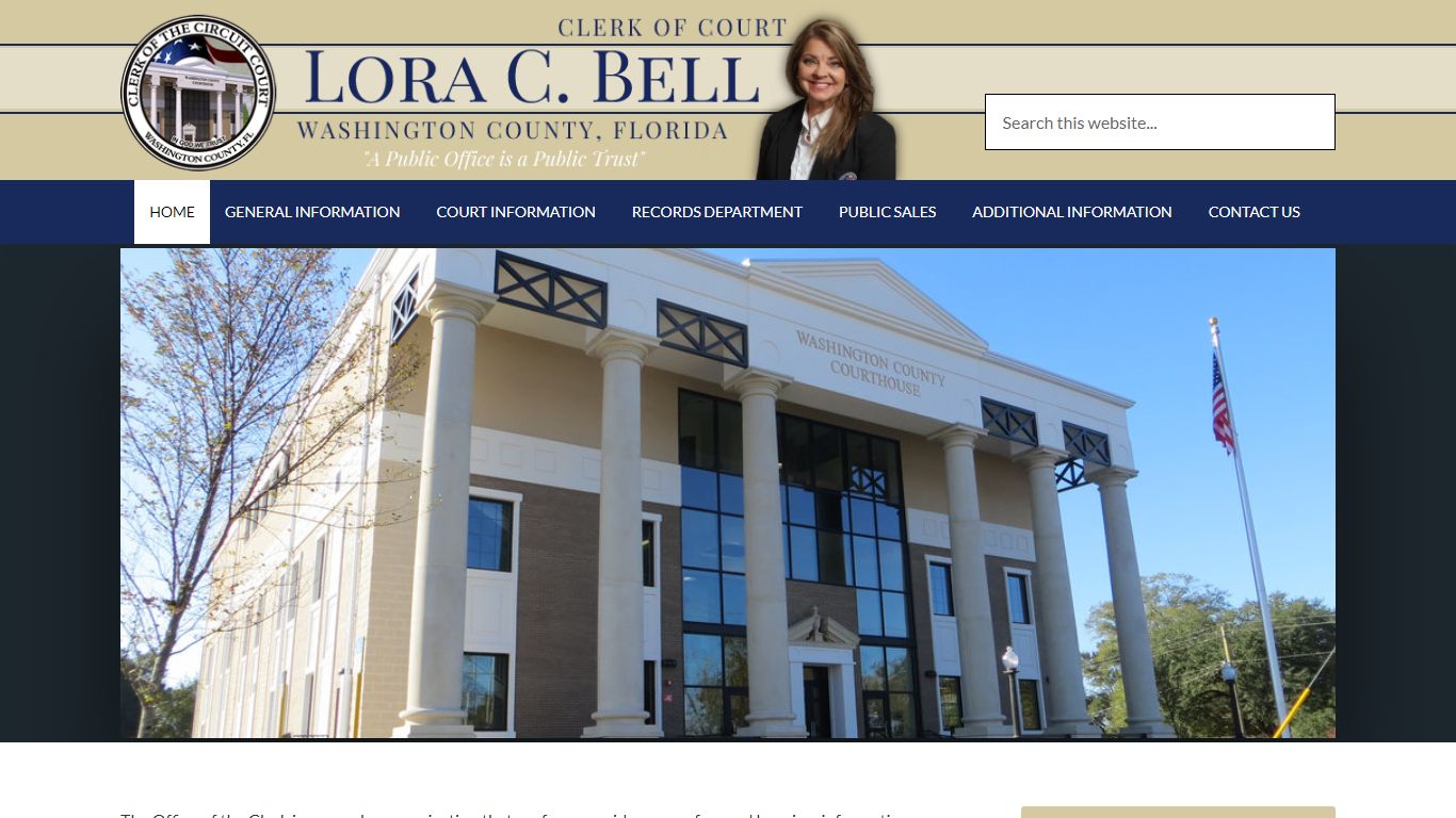 Washington County Clerk of Court – Lora C. Bell Clerk of Court ...